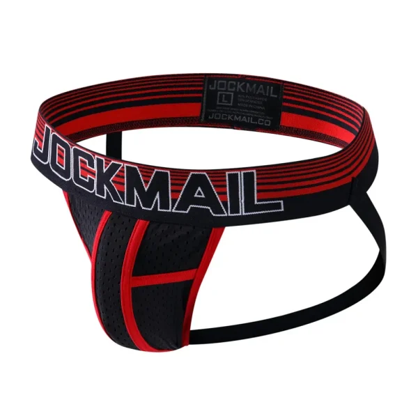 JOCKMAIL - Neon Red Mesh Jockstrap