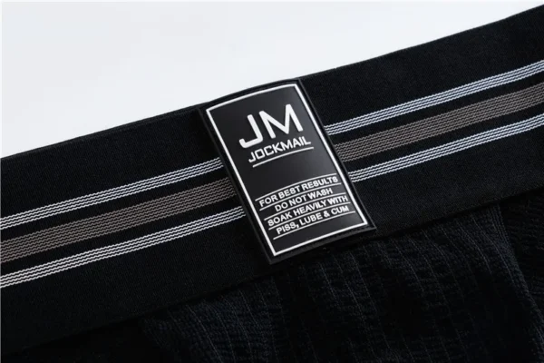 JOCKMAIL - Black Jock-Style Tanga Briefs - Image 5