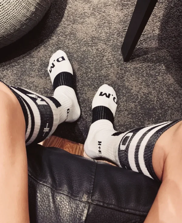 DM Socks - White Rugby Style Socks - Image 5