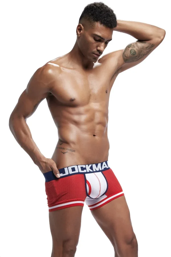 JOCKMAIL - 4-Pack Red & White Boxer-Briefs - Image 3