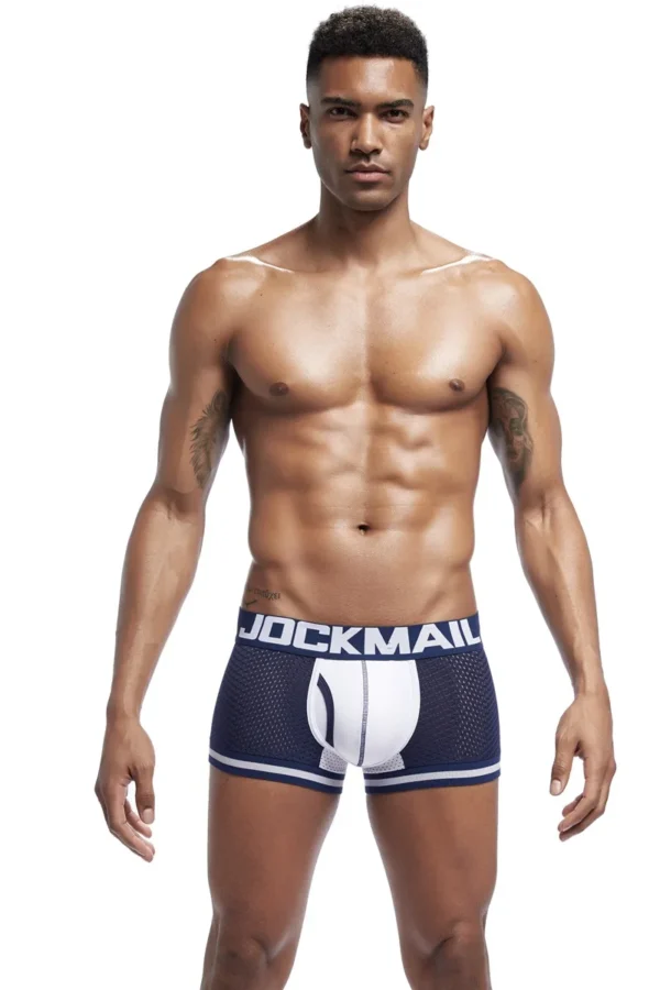 JOCKMAIL - 4-Pack Blue & White Boxer-Briefs - Image 3