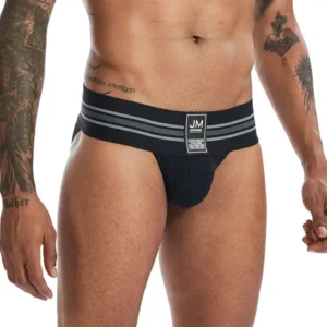 JOCKMAIL - Black Jock-Style Tanga Briefs