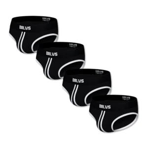 ORLVS - 4 Pack Black & White Striped Briefs
