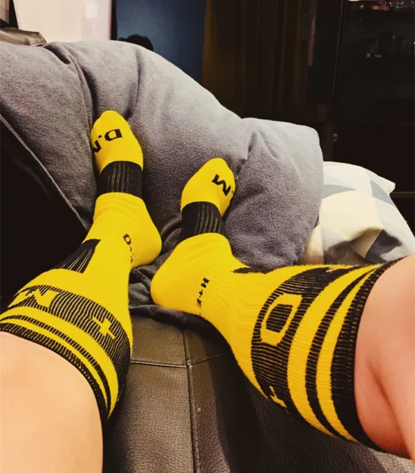 DM Socks - Yellow Rugby Style Socks - Image 2