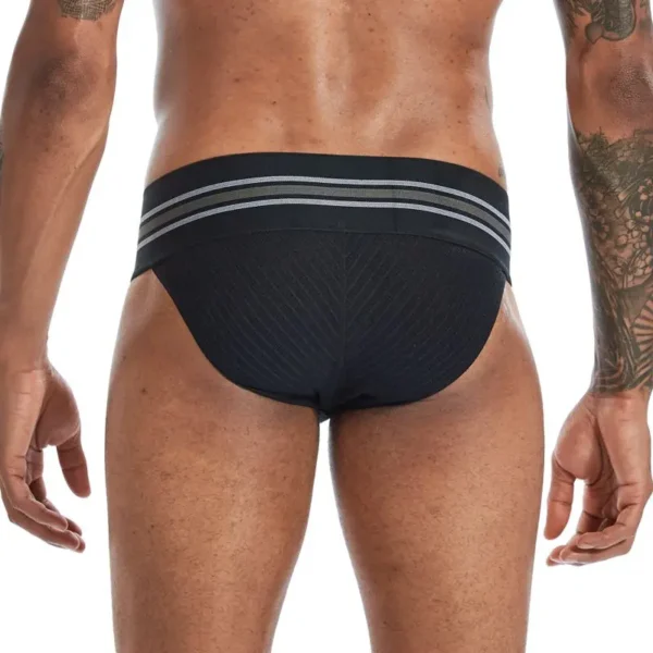 JOCKMAIL - Black Jock-Style Tanga Briefs - Image 4