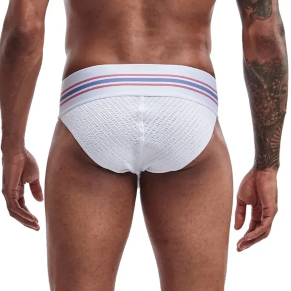 JOCKMAIL - White Jock-Style Tanga Briefs - Image 4