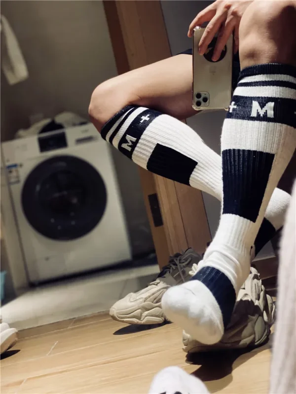 DM Socks - White Rugby Style Socks - Image 7
