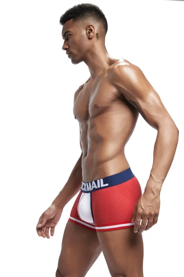 JOCKMAIL - 4-Pack Red & White Boxer-Briefs - Image 5