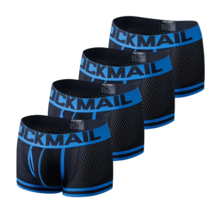 JOCKMAIL - 4-Pack Black & Blue Boxer-Briefs