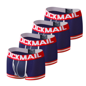 JOCKMAIL - 4-Pack Blue & Red Boxer-Briefs