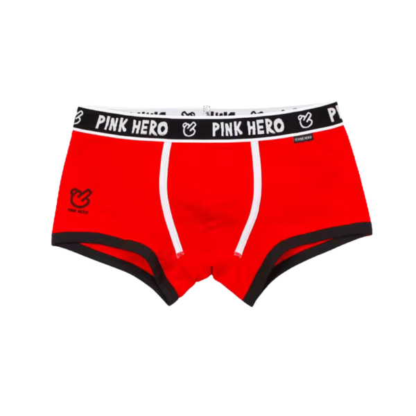 PINK HERO - Plain Red Boxer-Briefs - Image 3