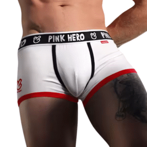PINK HERO - Plain White Boxer-Briefs