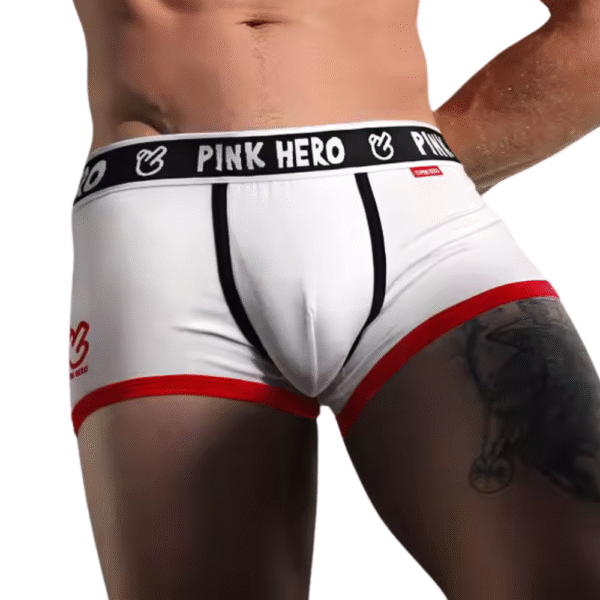 PINK HERO - Plain White Boxer-Briefs