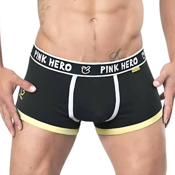 PINK HERO - Plain Black Boxer-Briefs
