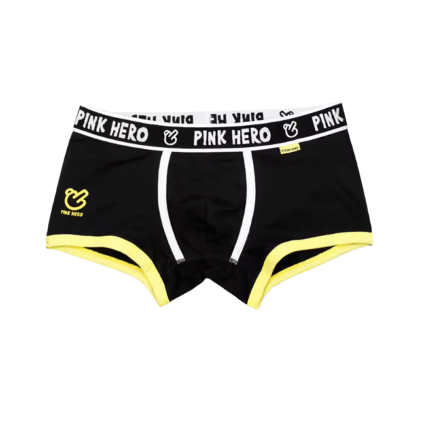 PINK HERO - Plain Black Boxer-Briefs - Image 3