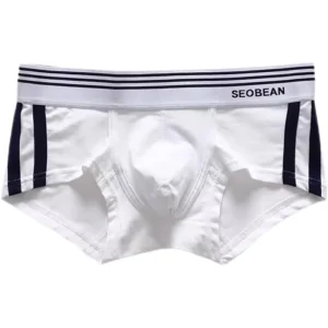 SEOBEAN - White Sport Stripe Boxer-Briefs