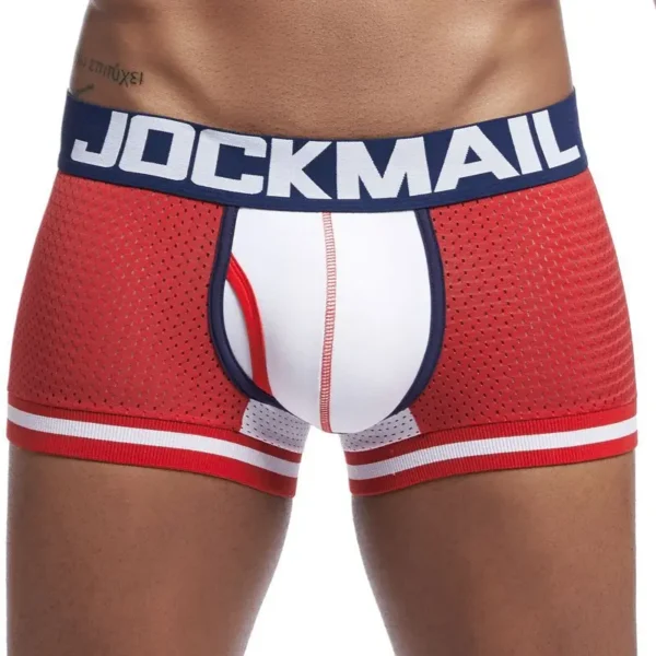 JOCKMAIL - 4-Pack Red & White Boxer-Briefs - Image 2