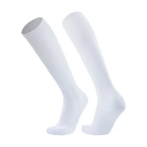 White Football Style Sock