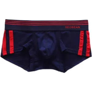 SEOBEAN - Navy Sport Stripe Boxer-Briefs